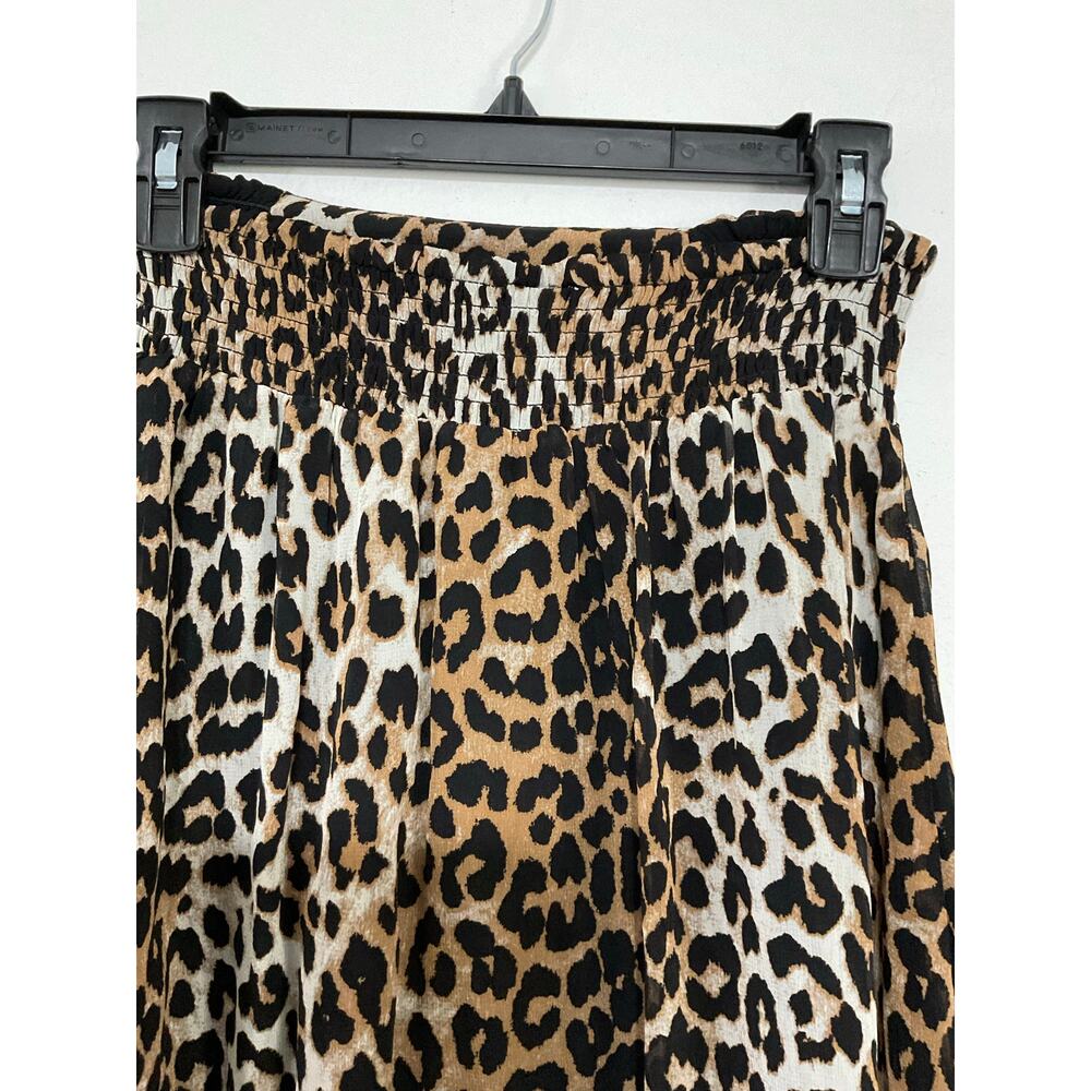 Ganni Leopard Print High Rise Midi Skirt Size EU 38 Small - Picture 3 of 7